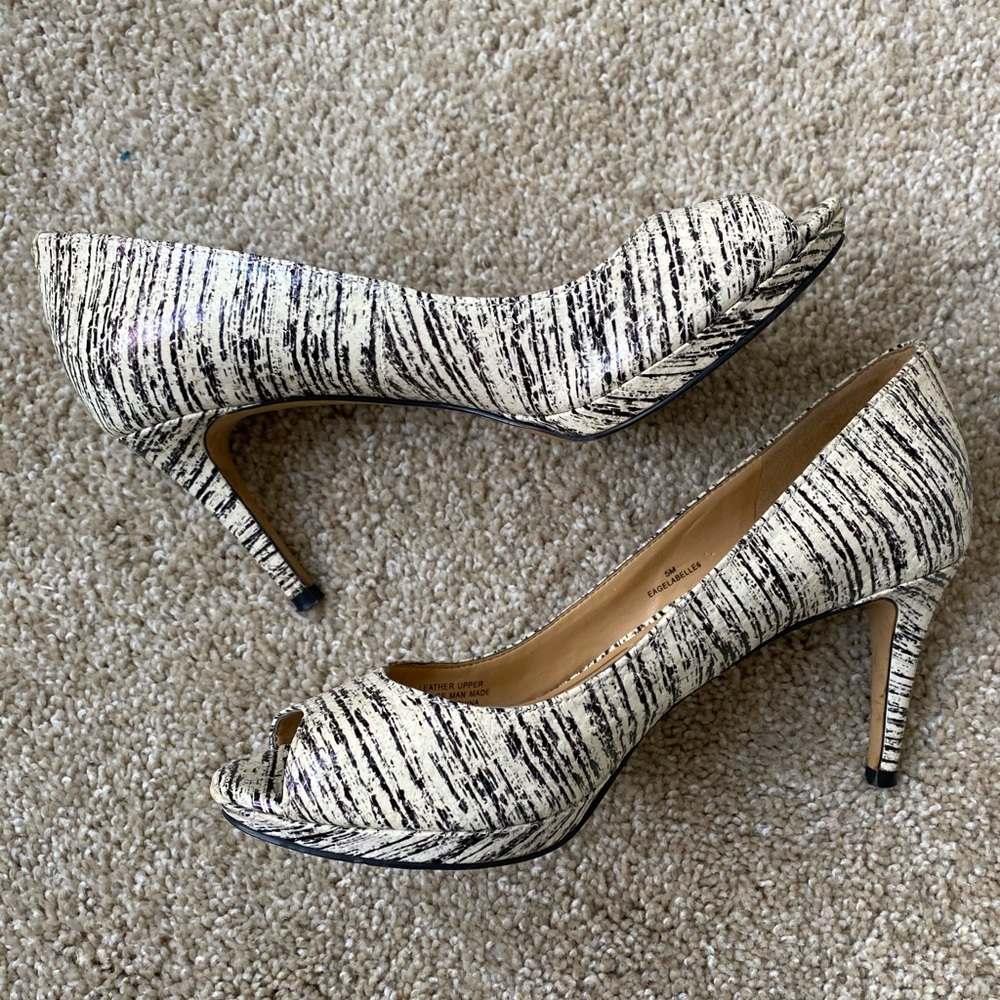 Enzo Angiolini Black/White Zebra Eagelabelle Pumps